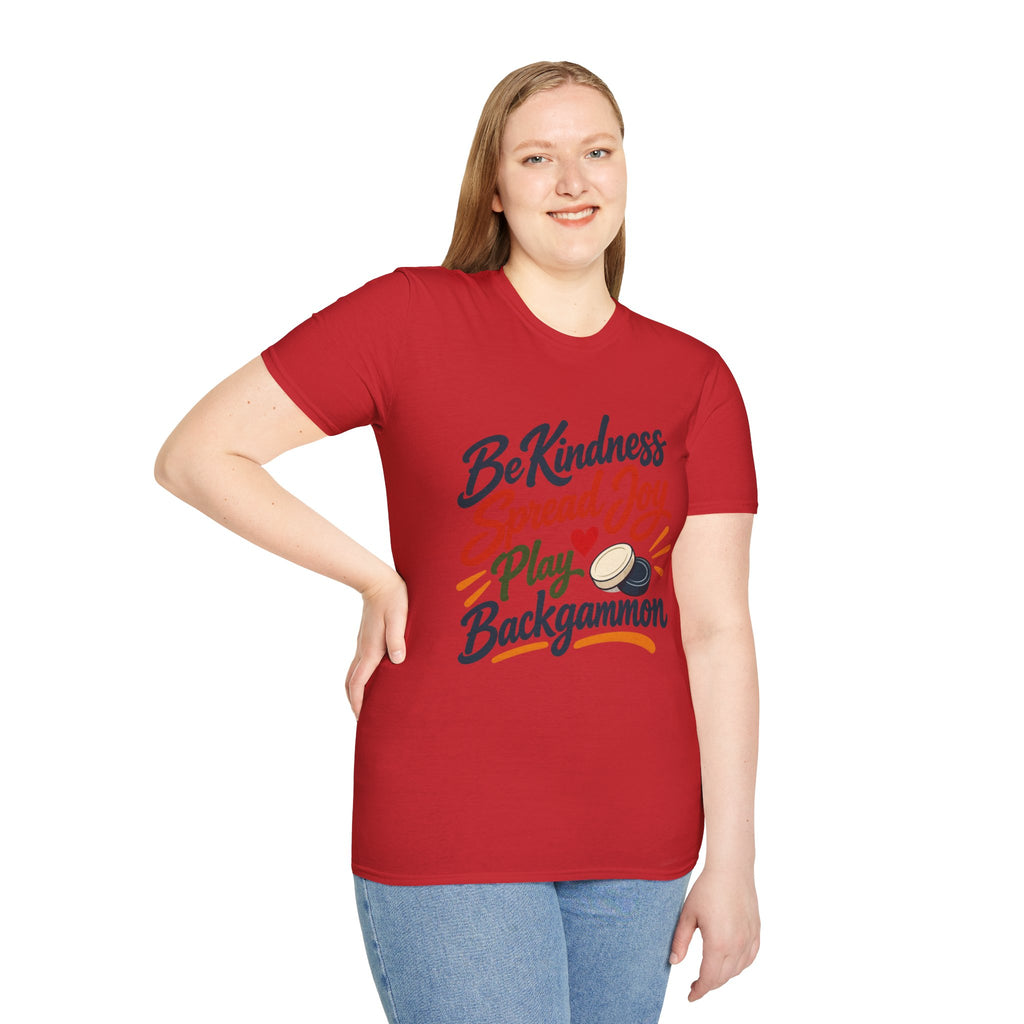 Backgammon T-Shirt — "Be Kindness Spread Joy Play Backgammon"