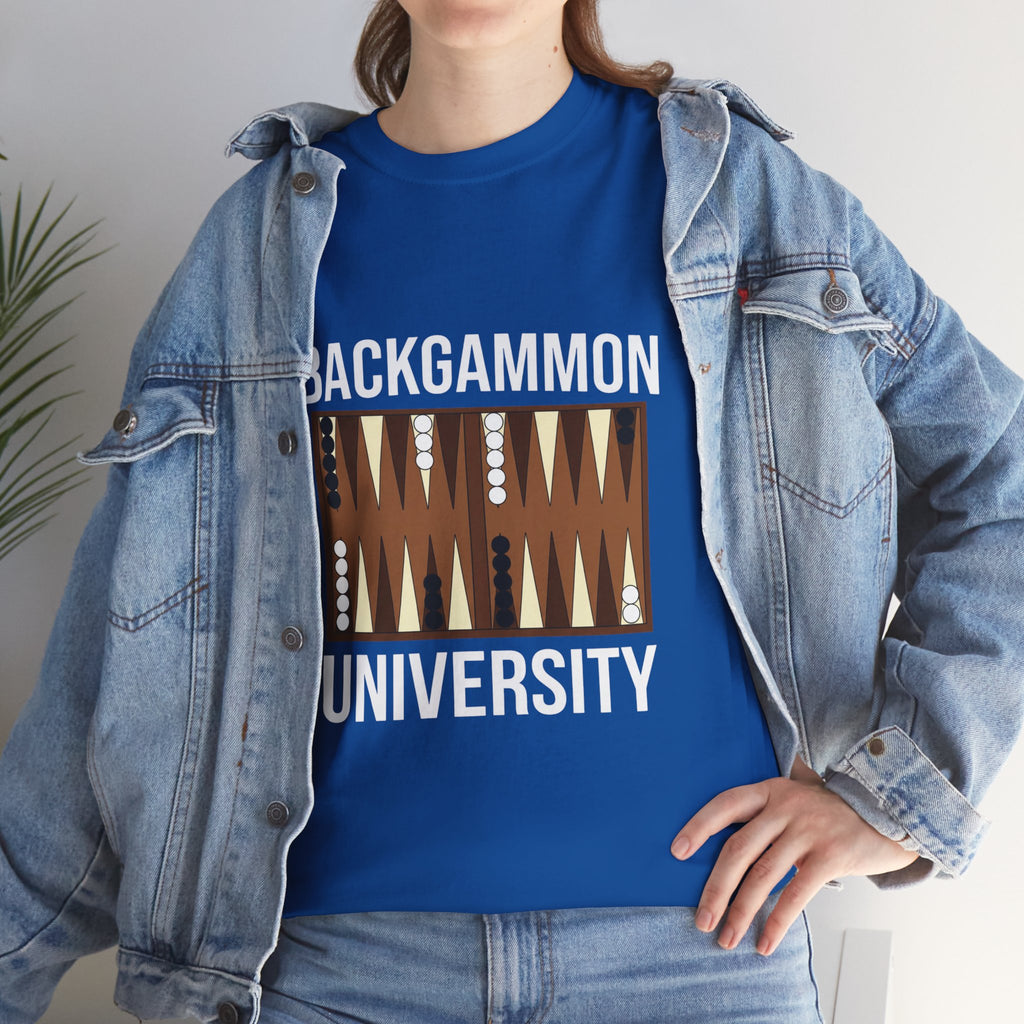 Backgammon University T-Shirt | Retro Game Pattern Tee