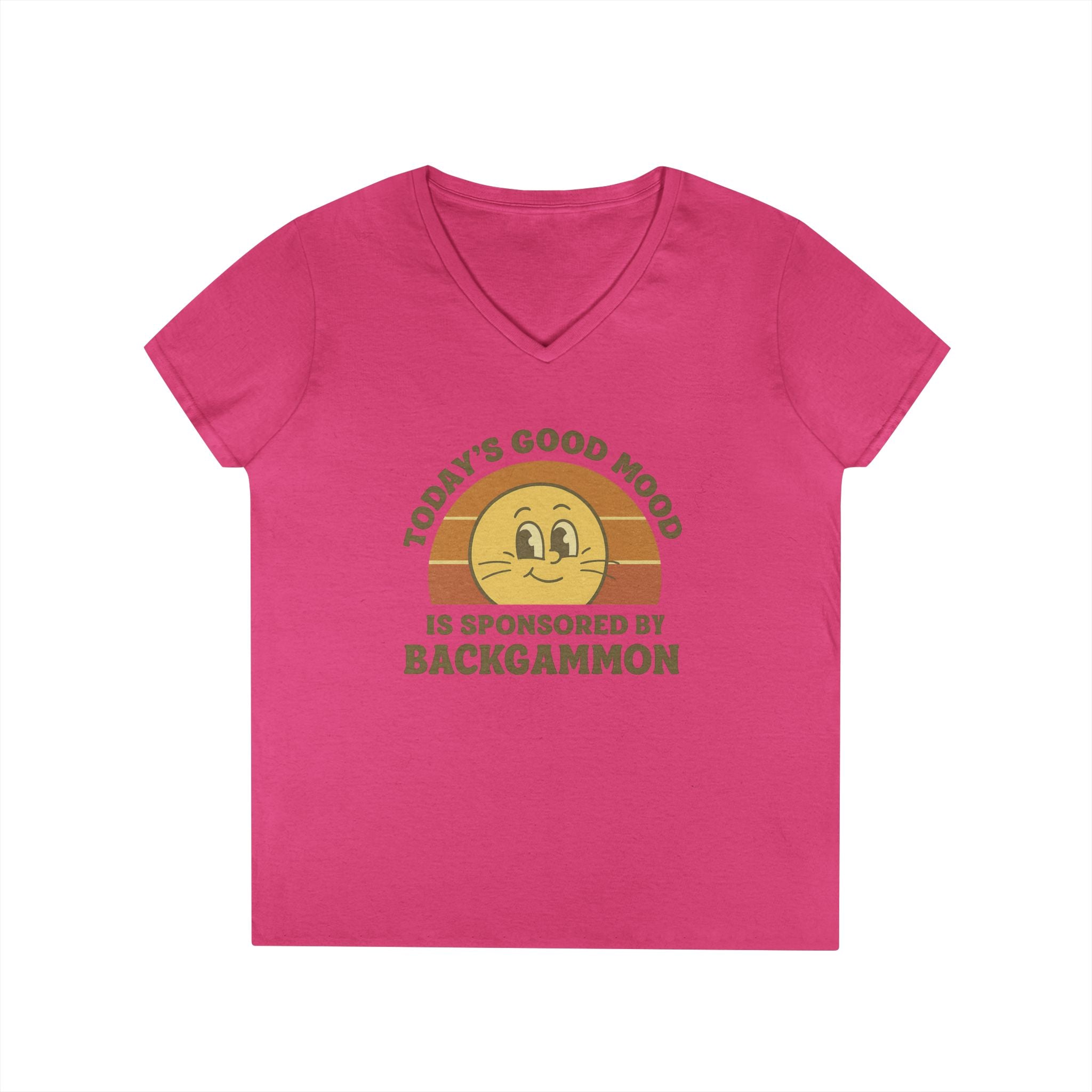 Today’s Good Mood Is Sponsored By Backgammon Ladies' V-Neck T-Shirt