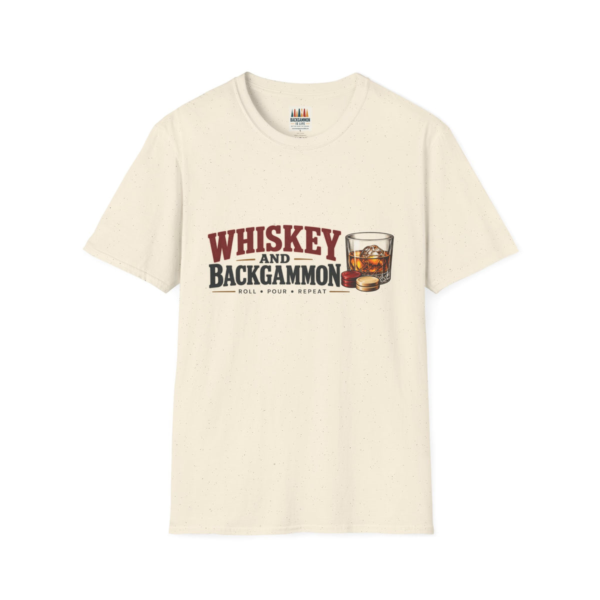 Whiskey and Backgammon T-Shirt — Vintage Bar Game Tee