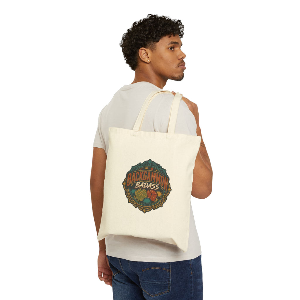Backgammon Badass Canvas Tote Bag