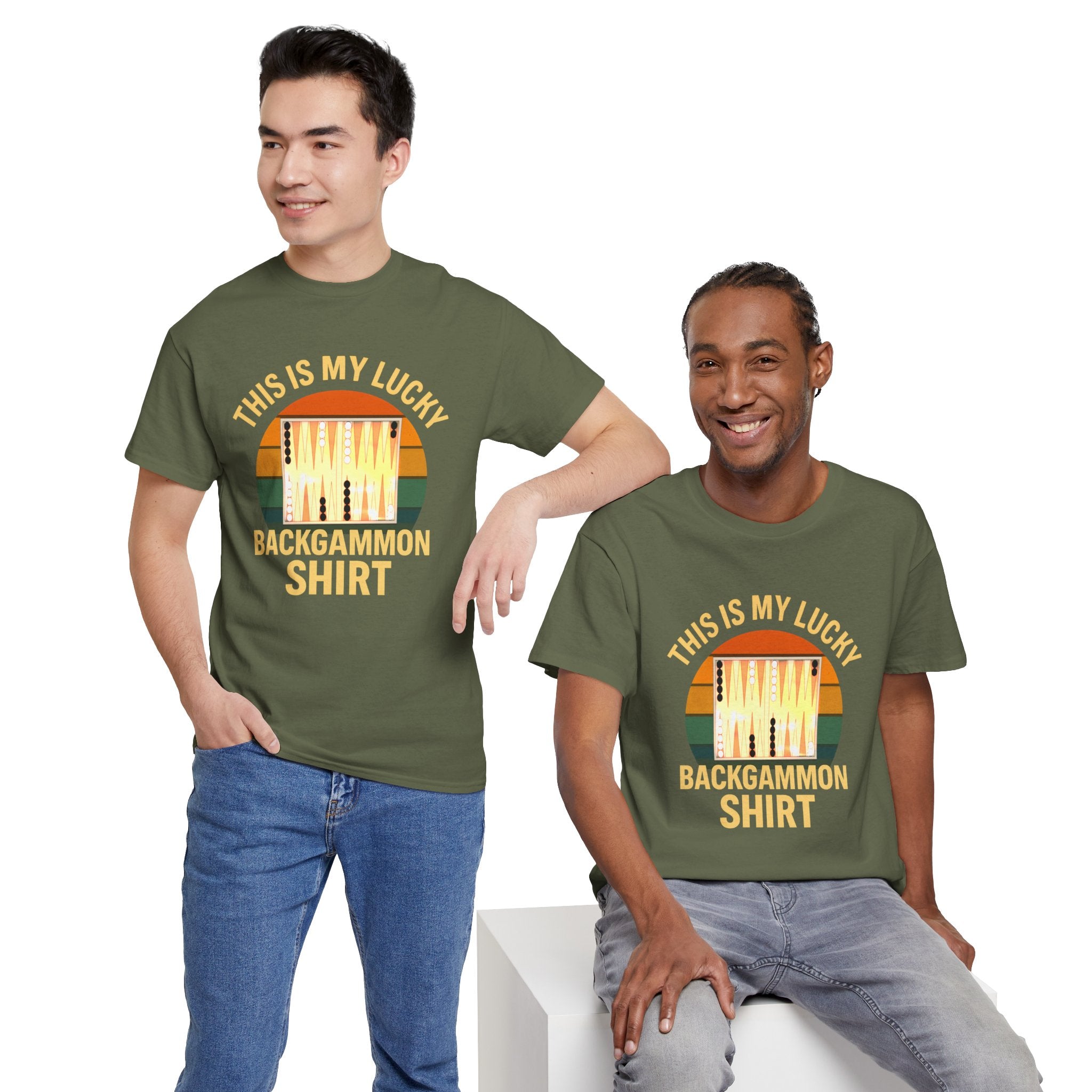 This Is My Lucky Backgammon Shirt Tee — Retro Backgammon Player T-Shirt