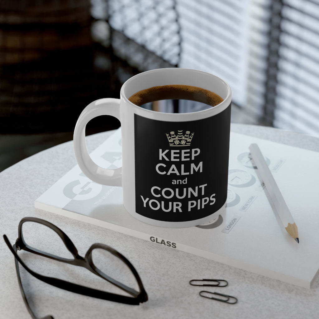 "Keep Calm and Count Your Pips" 20oz Jumbo Mug — Funny Trader Coffee Cup