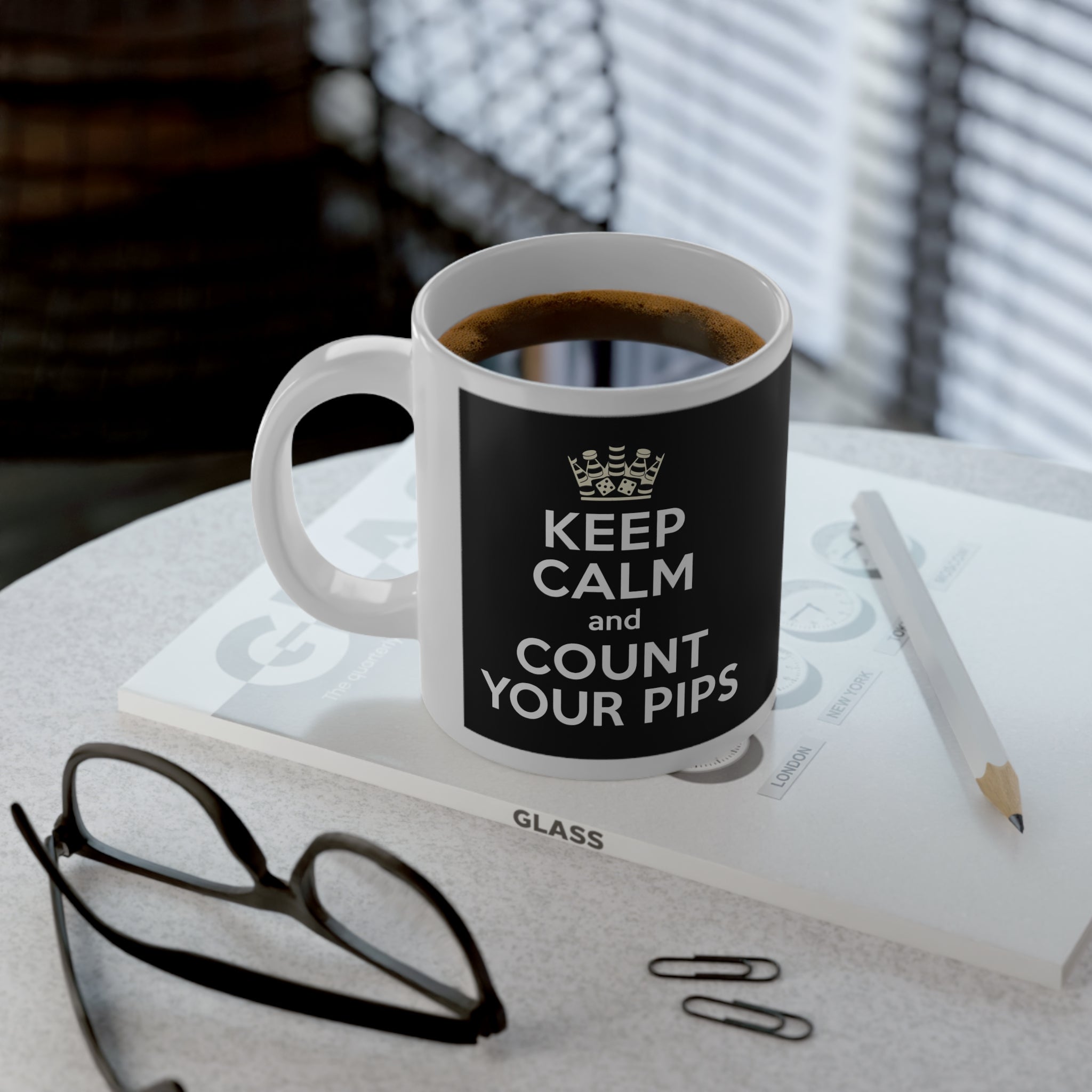 "Keep Calm and Count Your Pips" 20oz Jumbo Mug — Funny Trader Coffee Cup
