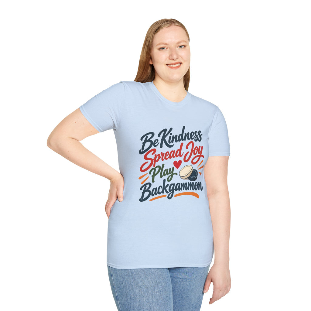 Backgammon T-Shirt — "Be Kindness Spread Joy Play Backgammon"
