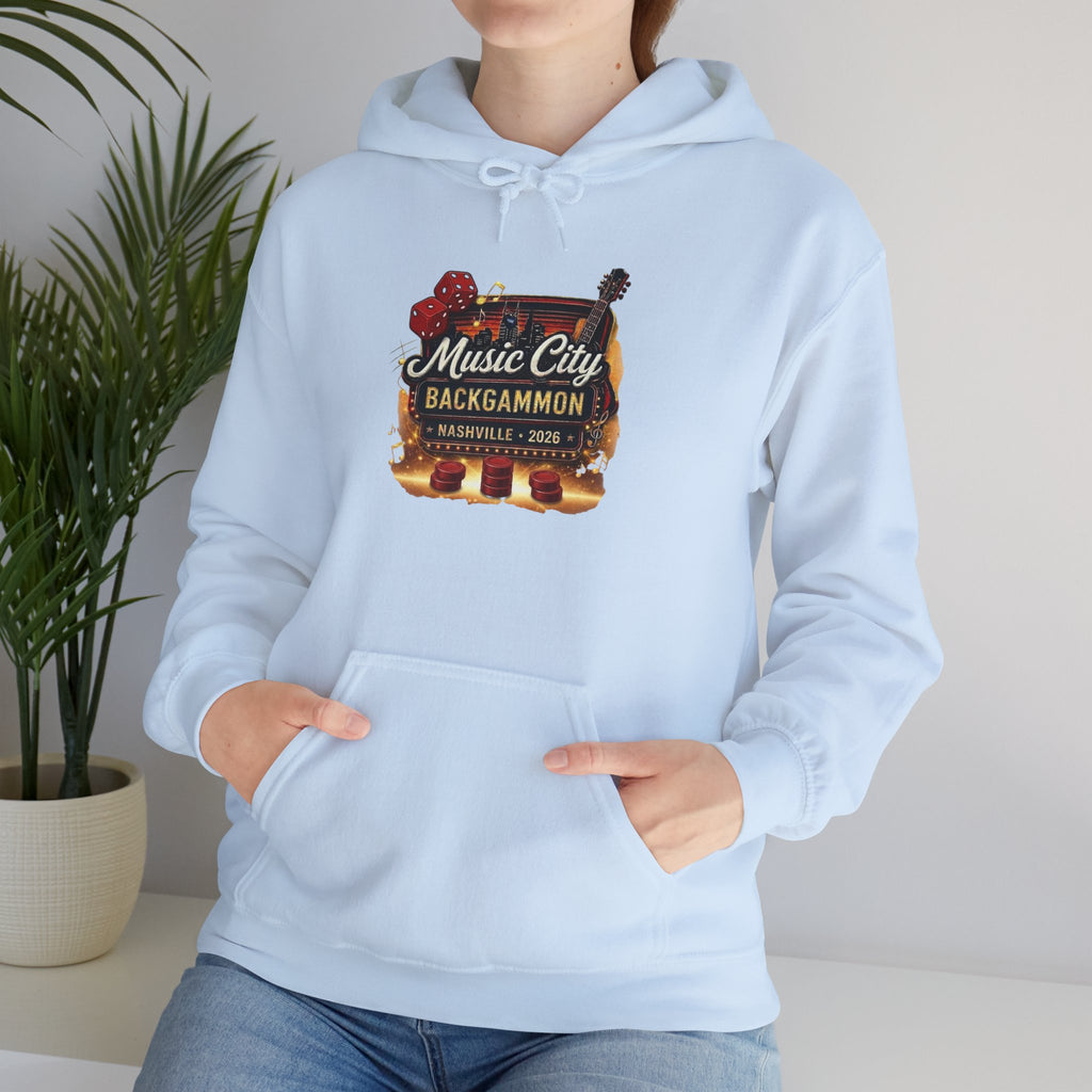 Music City Backgammon Nashville 2026 — Unisex Heavy Blend™ Hooded Sweatshirt