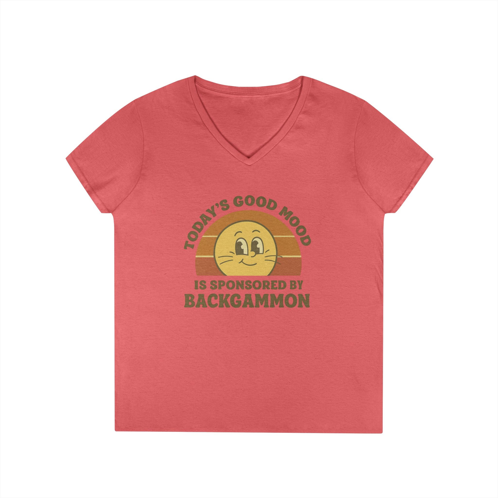 Today’s Good Mood Is Sponsored By Backgammon Ladies' V-Neck T-Shirt