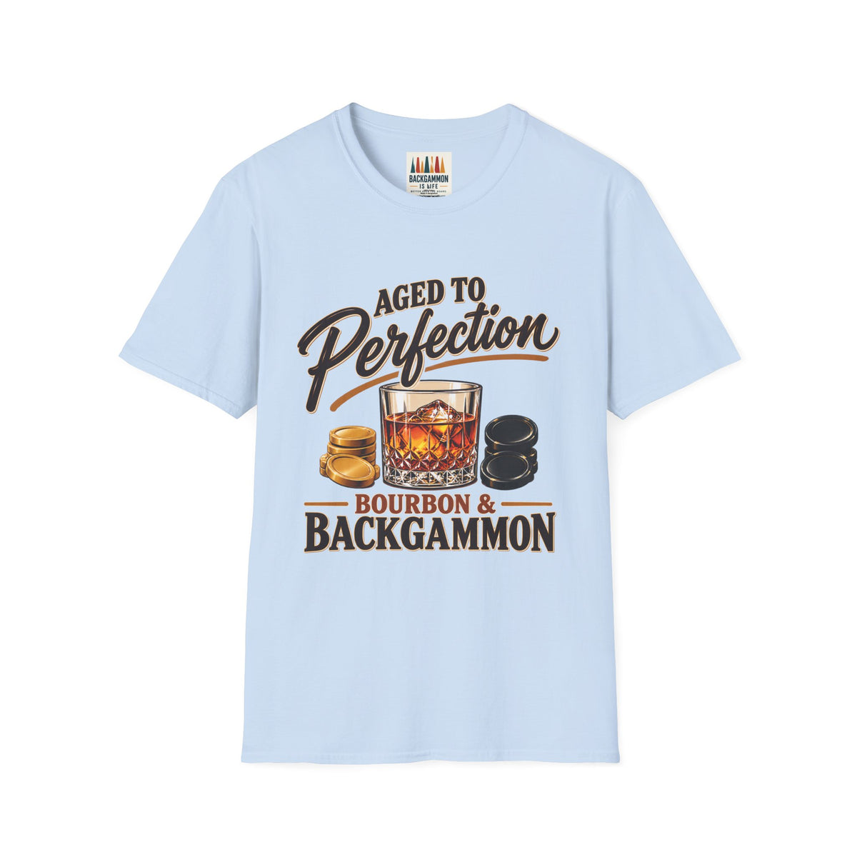 Aged to Perfection – Bourbon & Backgammon T-Shirt