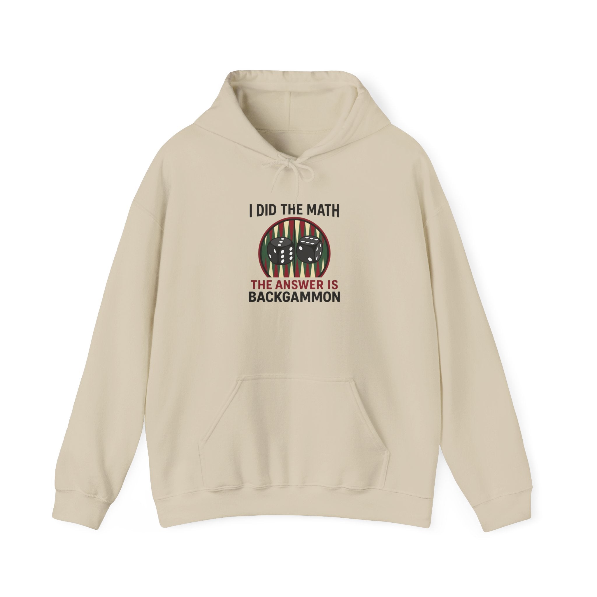 I Did The Math, The Answer Is Backgammon Unisex Heavy Blend™ Hooded Sweatshirt –  Cozy Game Night Sweatshirt