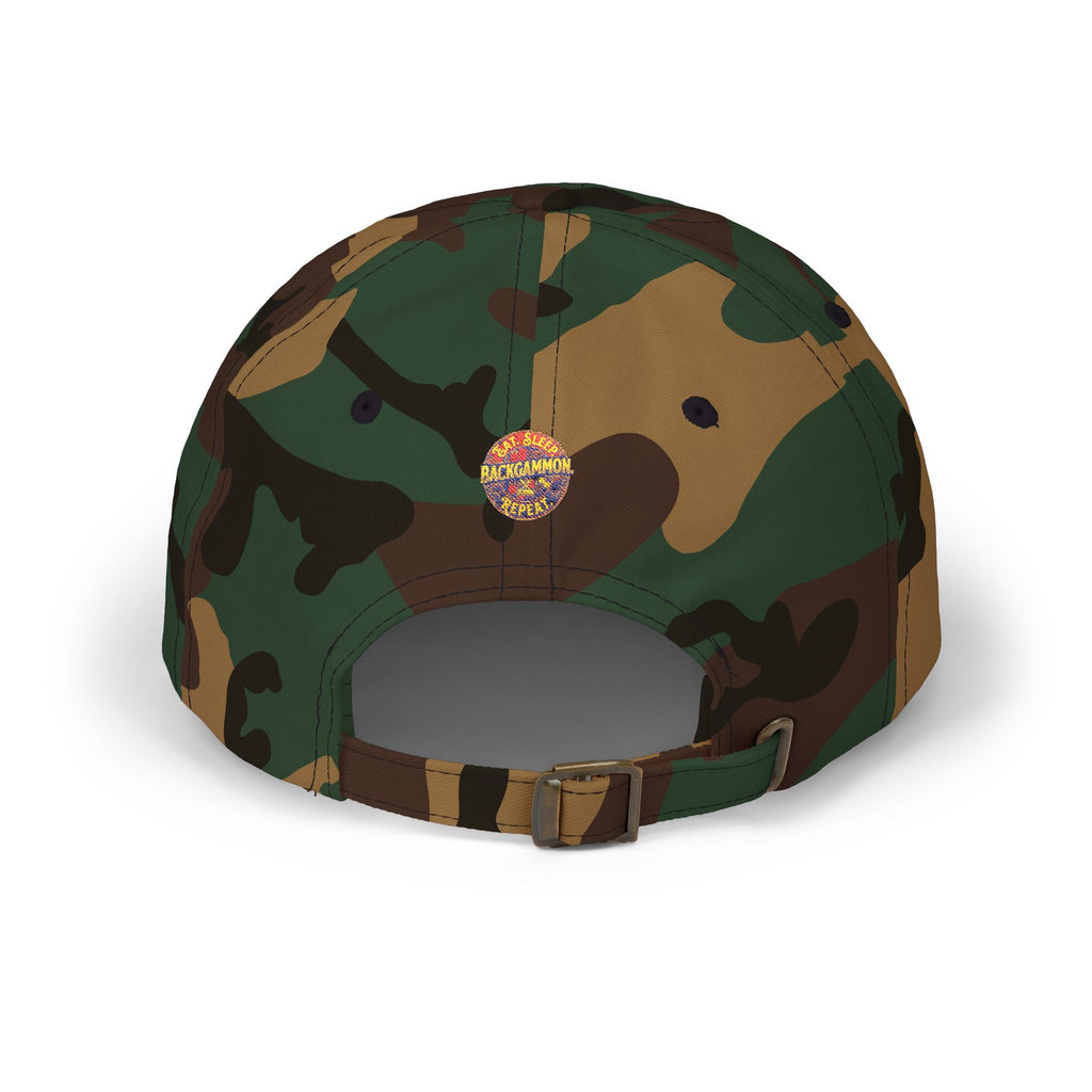 Eat. Sleep. Backgammon. Repeat. Cap — Embroidered Baseball Hat