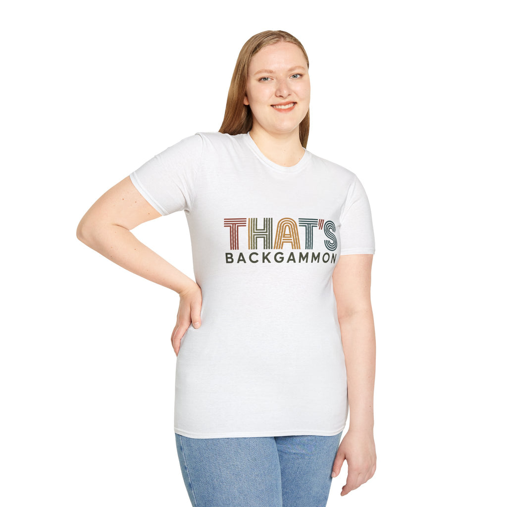 That's Backgammon 2 T-Shirt — Retro Typography Board Game Tee