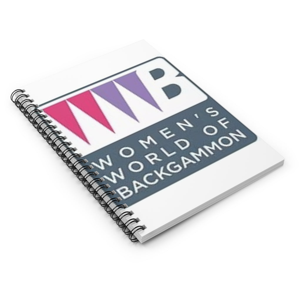 Women's World of Backgammon Spiral Notebook — Logo Ruled Journal for Players & Fans