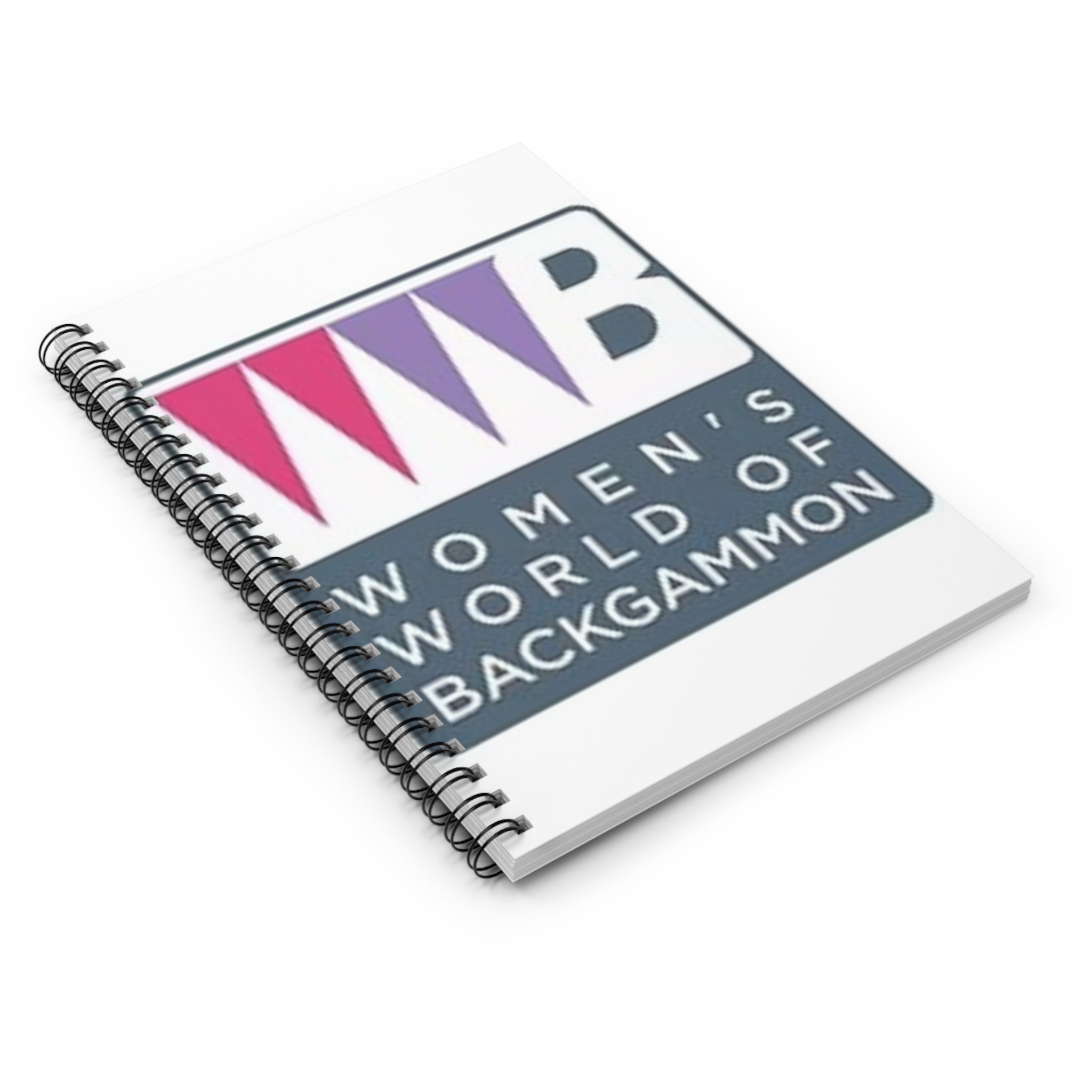 Women's World of Backgammon Spiral Notebook — Logo Ruled Journal for Players & Fans