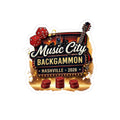 Music City Backgammon Kiss-Cut Sticker — Nashville 2026 Logo