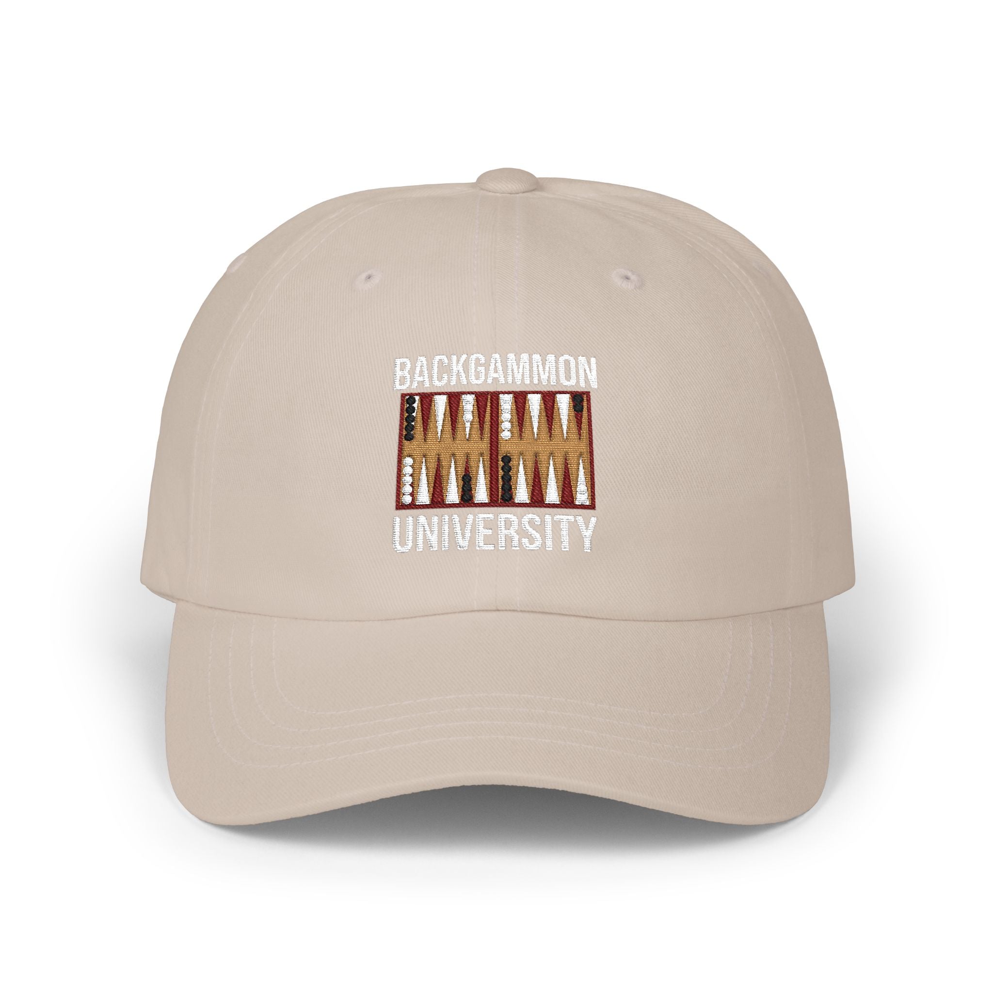 Backgammon University Dad Cap — Vintage Backgammon Board Baseball Hat