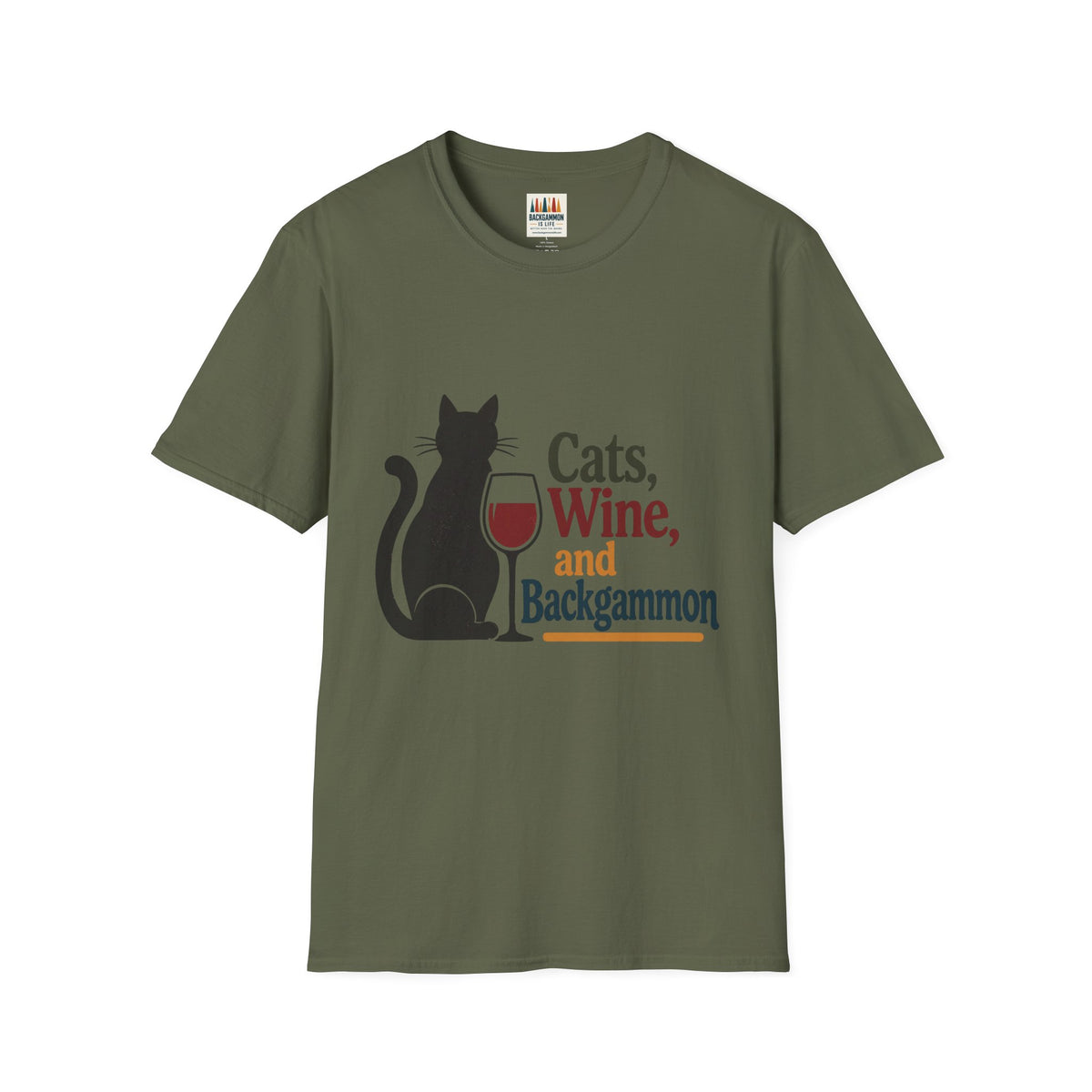 cats wine and backgammon 2 T-Shirt