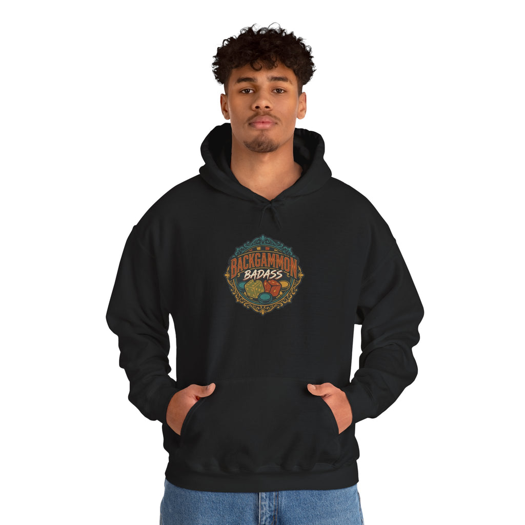 Backgammon Badass Unisex Heavy Blend™ Hooded Sweatshirt