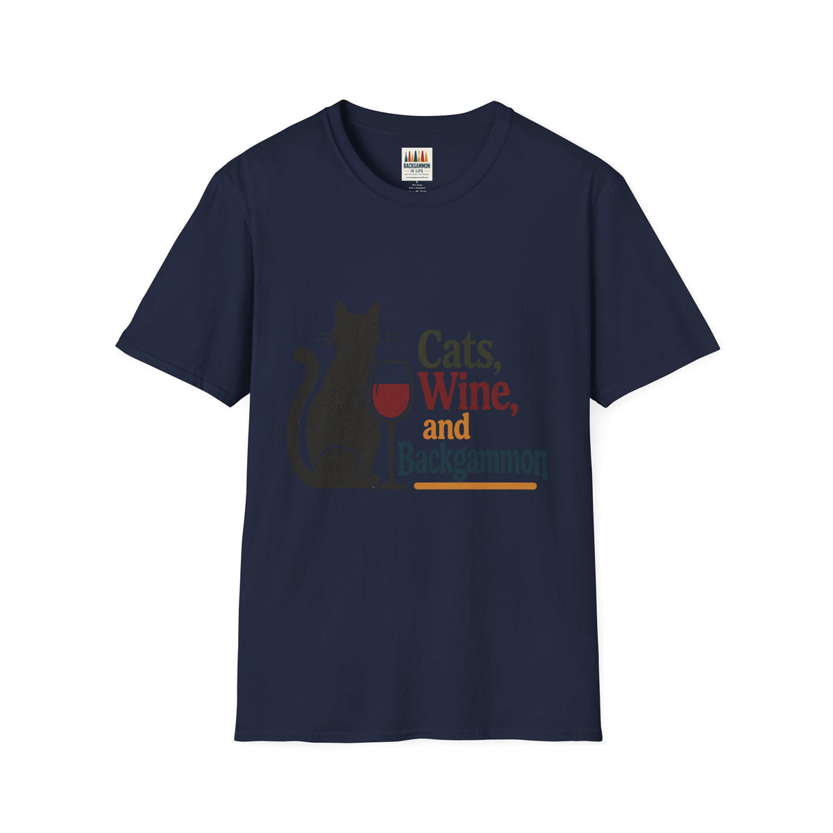 cats wine and backgammon 2 T-Shirt