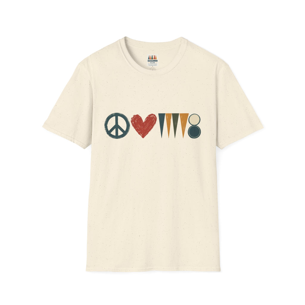 peace love and backgammon 3 T-Shirt — Retro Nature Wildlife Tee