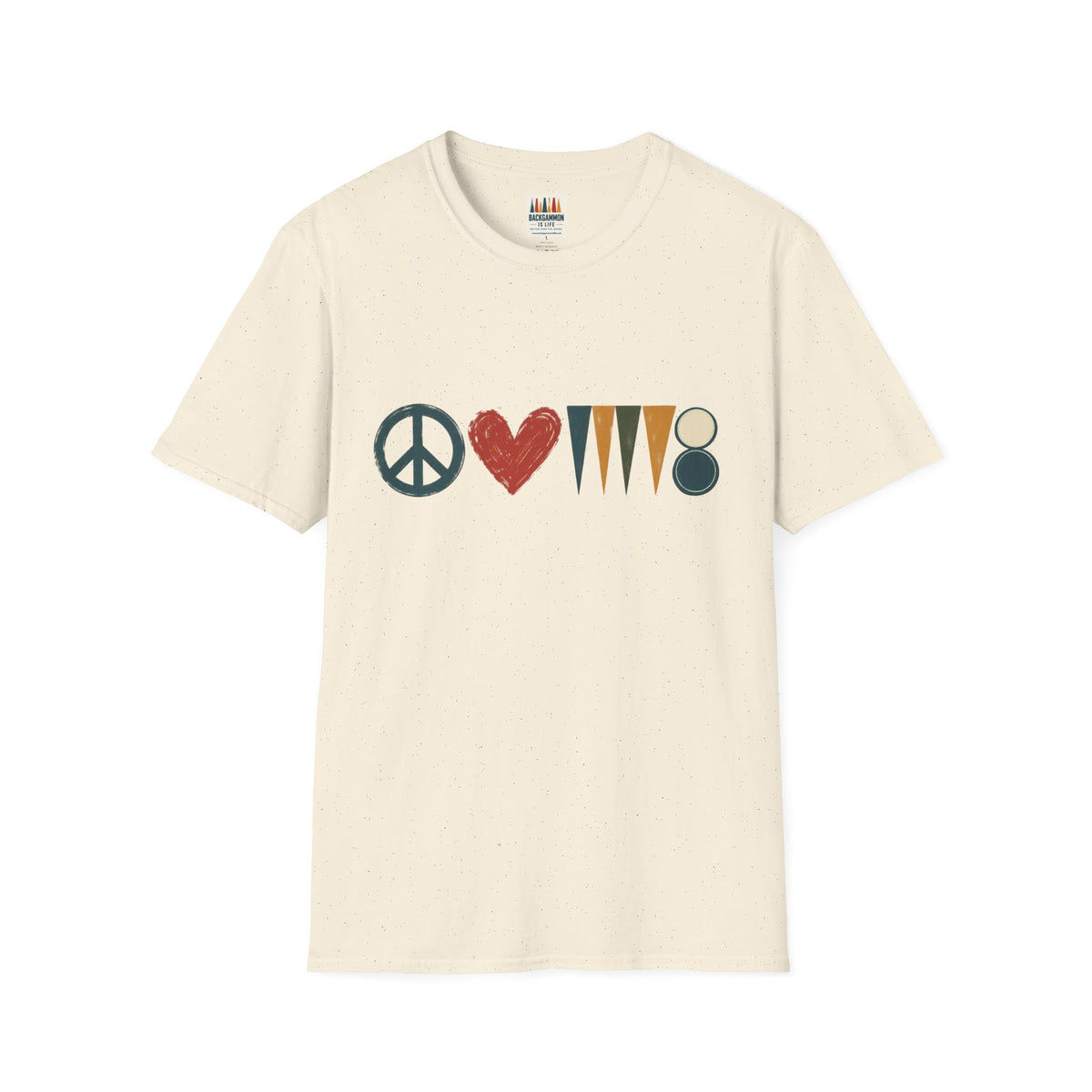 peace love and backgammon 3 T-Shirt — Retro Nature Wildlife Tee
