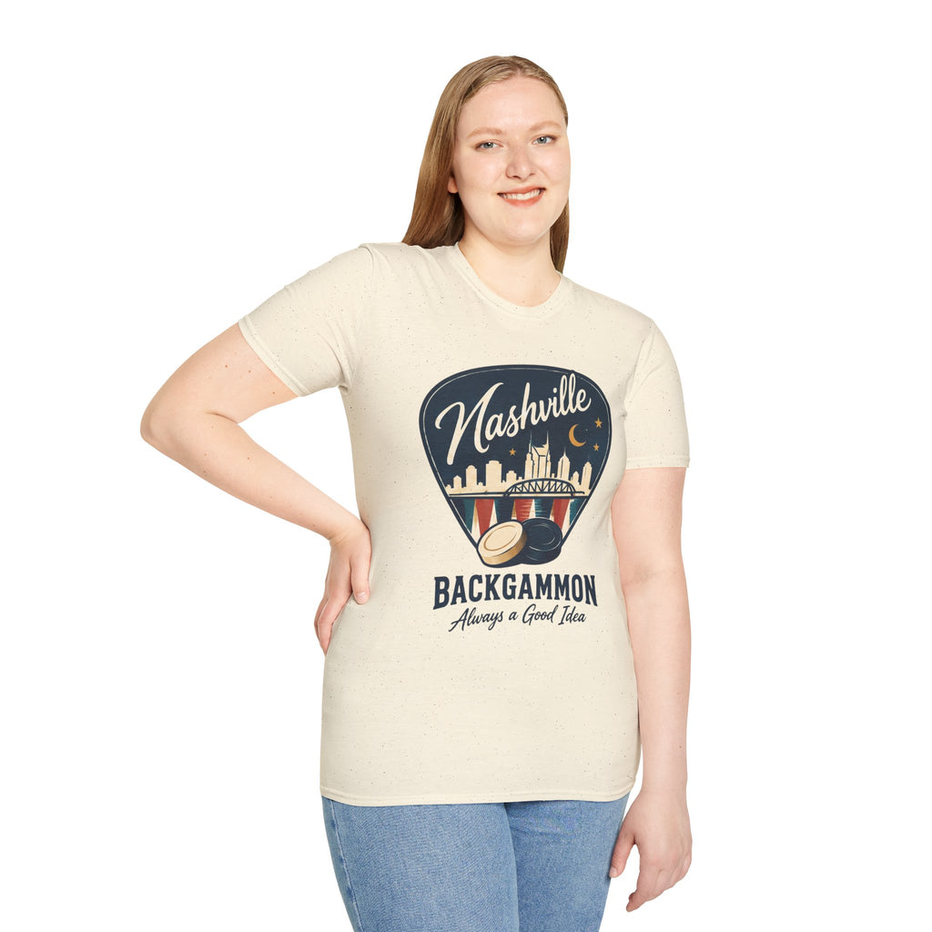 Nashville and Backgammon 2 T-Shirt — "Always a Good Idea" Vintage City Game Tee