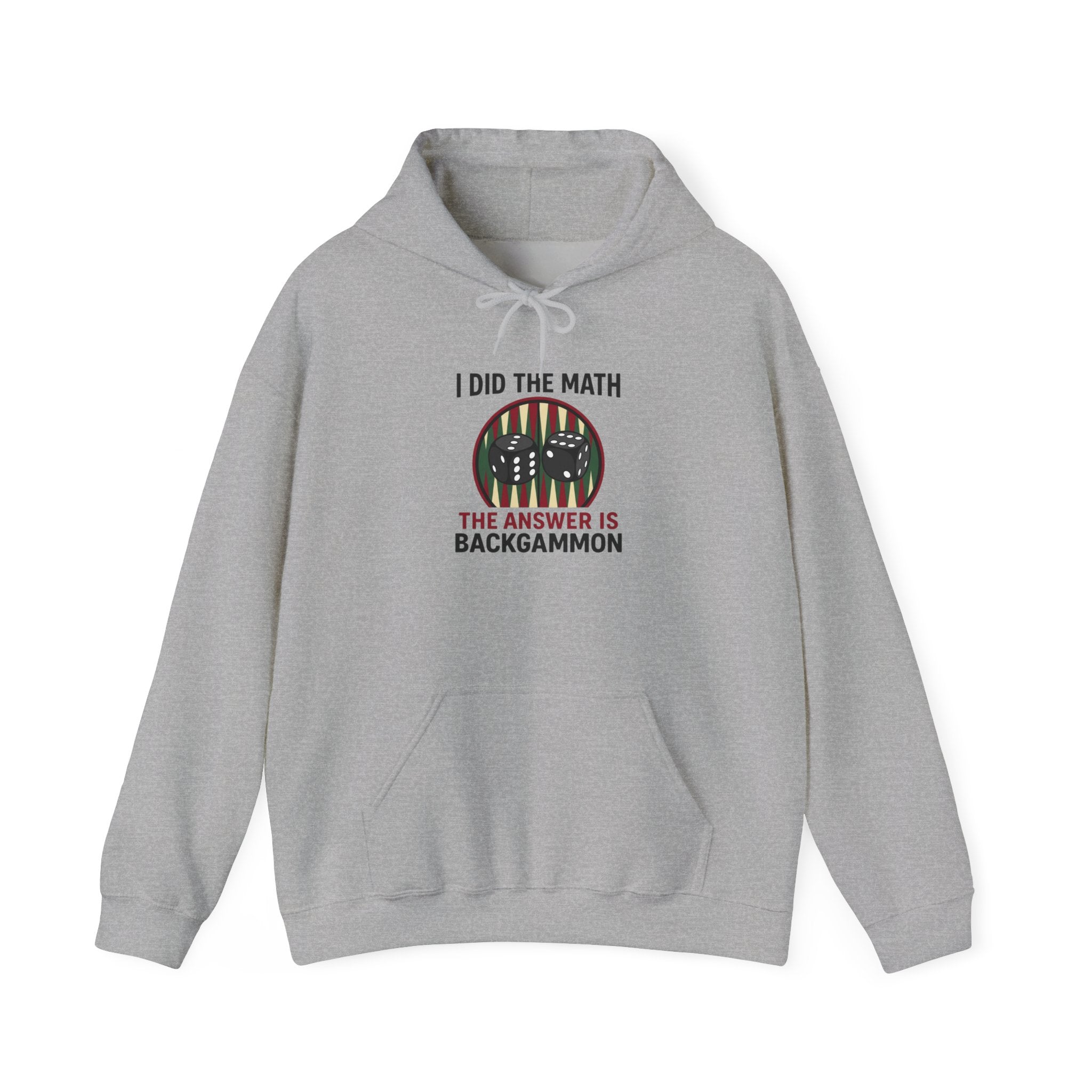 I Did The Math, The Answer Is Backgammon Unisex Heavy Blend™ Hooded Sweatshirt –  Cozy Game Night Sweatshirt