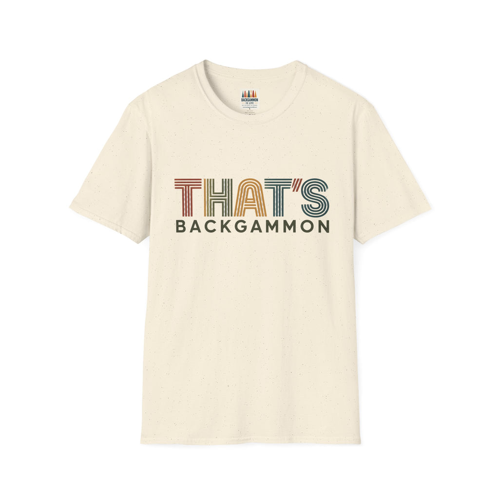 That's Backgammon 2 T-Shirt — Retro Typography Board Game Tee