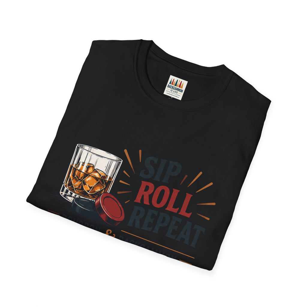 Sip Roll Repeat T-Shirt — Bourbon & Backgammon Tee