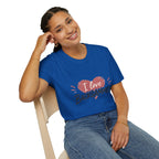 Backgammon Heart T-Shirt — "I Love Backgammon" Casual Tee