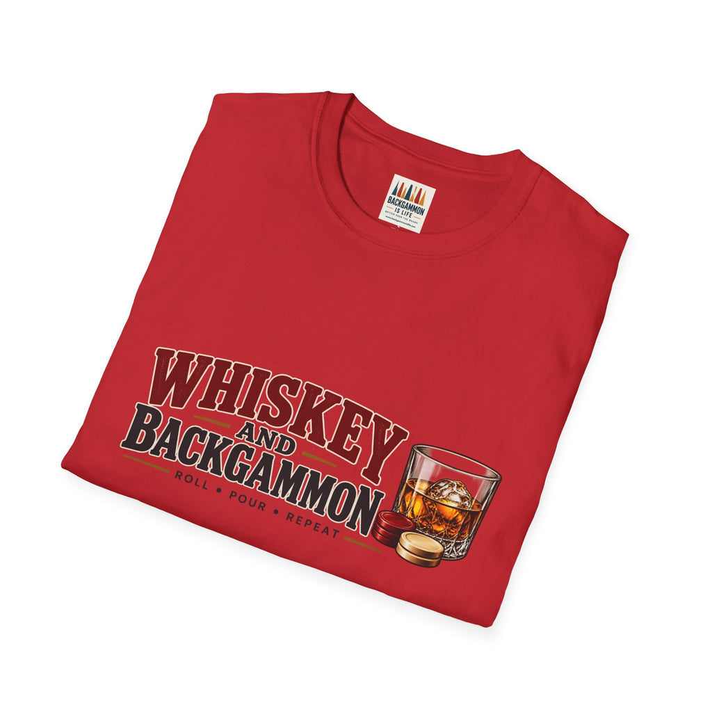 Whiskey and Backgammon T-Shirt — Vintage Bar Game Tee