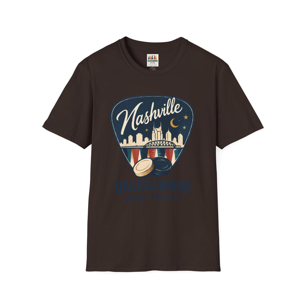 Nashville and Backgammon 2 T-Shirt — "Always a Good Idea" Vintage City Game Tee
