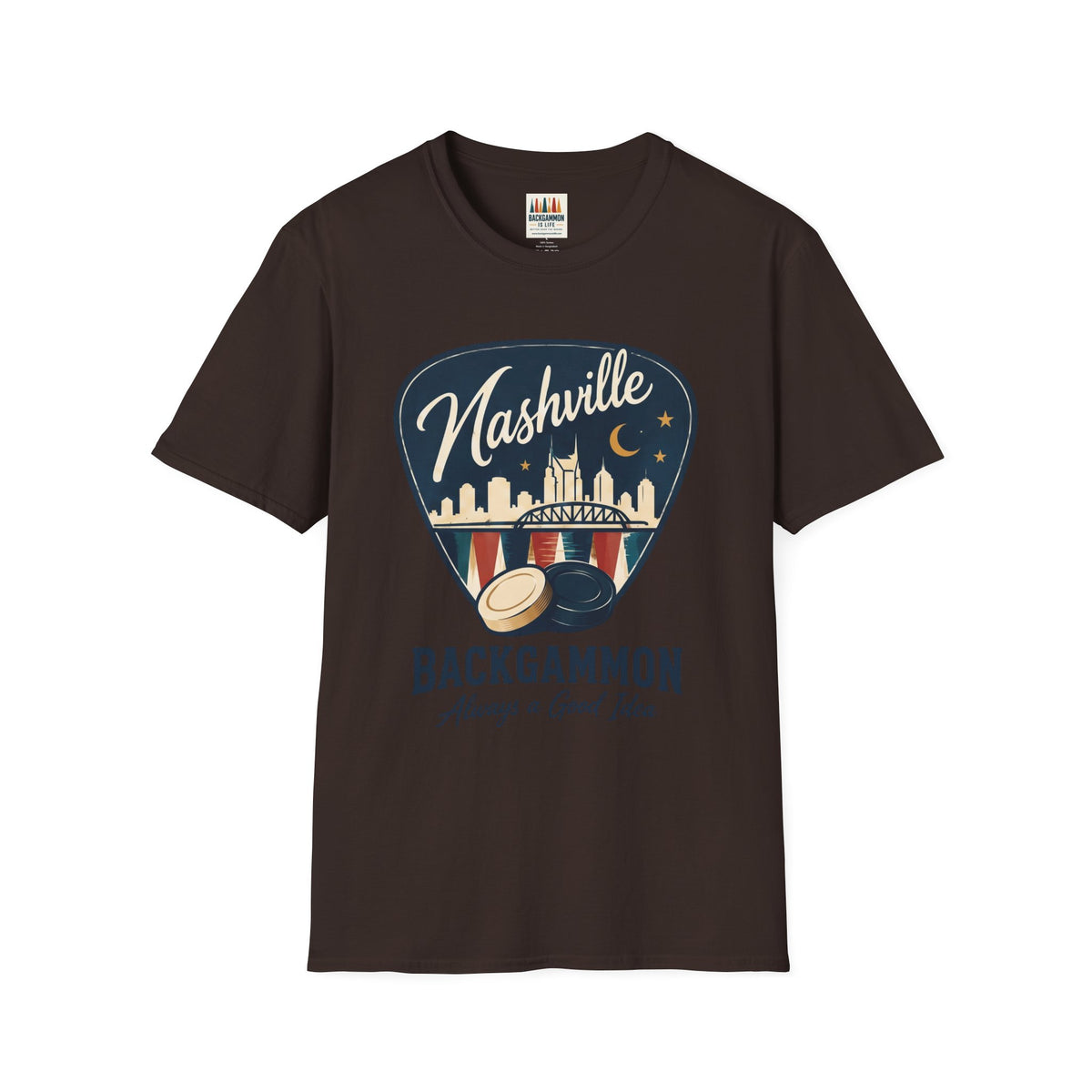 Nashville and Backgammon 2 T-Shirt — "Always a Good Idea" Vintage City Game Tee