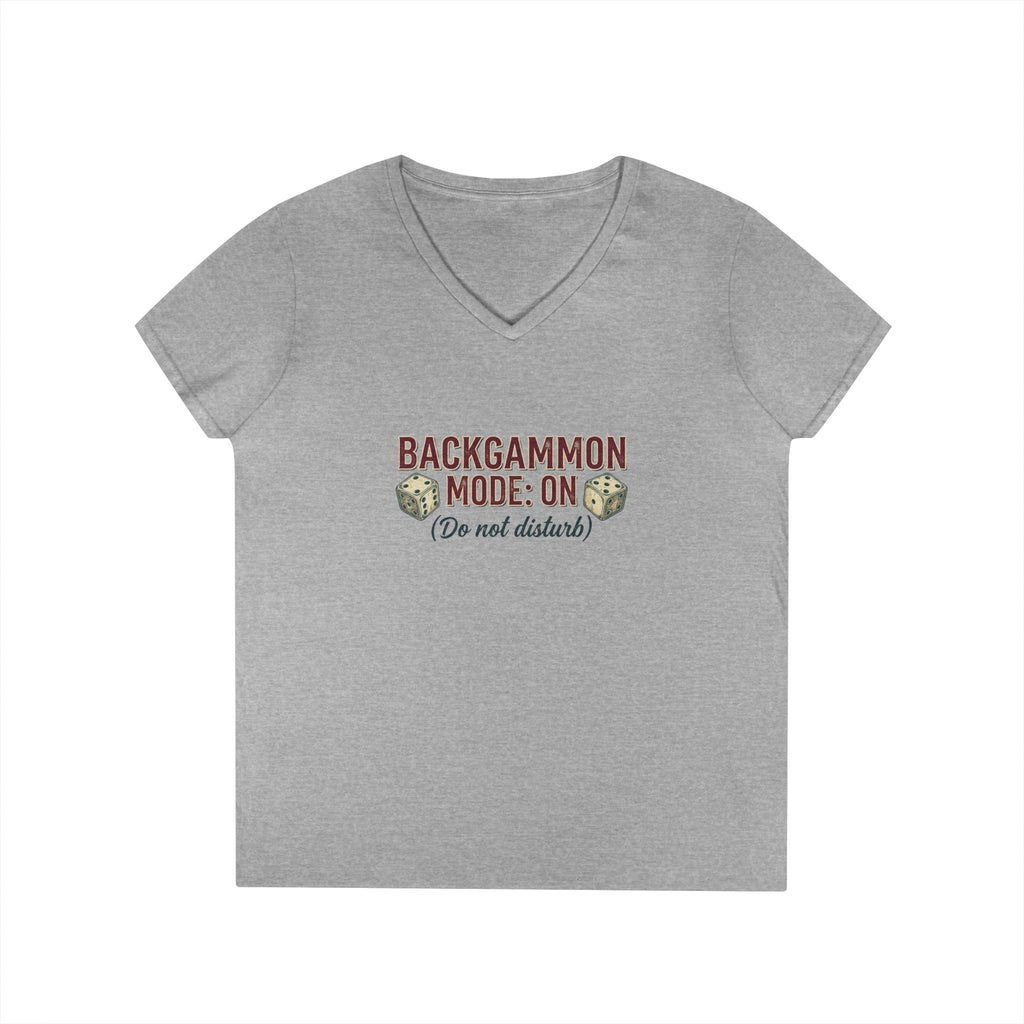 Backgammon Mode: On Do Not Disturb Ladies' V-Neck T-Shirt
