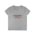Backgammon Mode: On Do Not Disturb Ladies' V-Neck T-Shirt