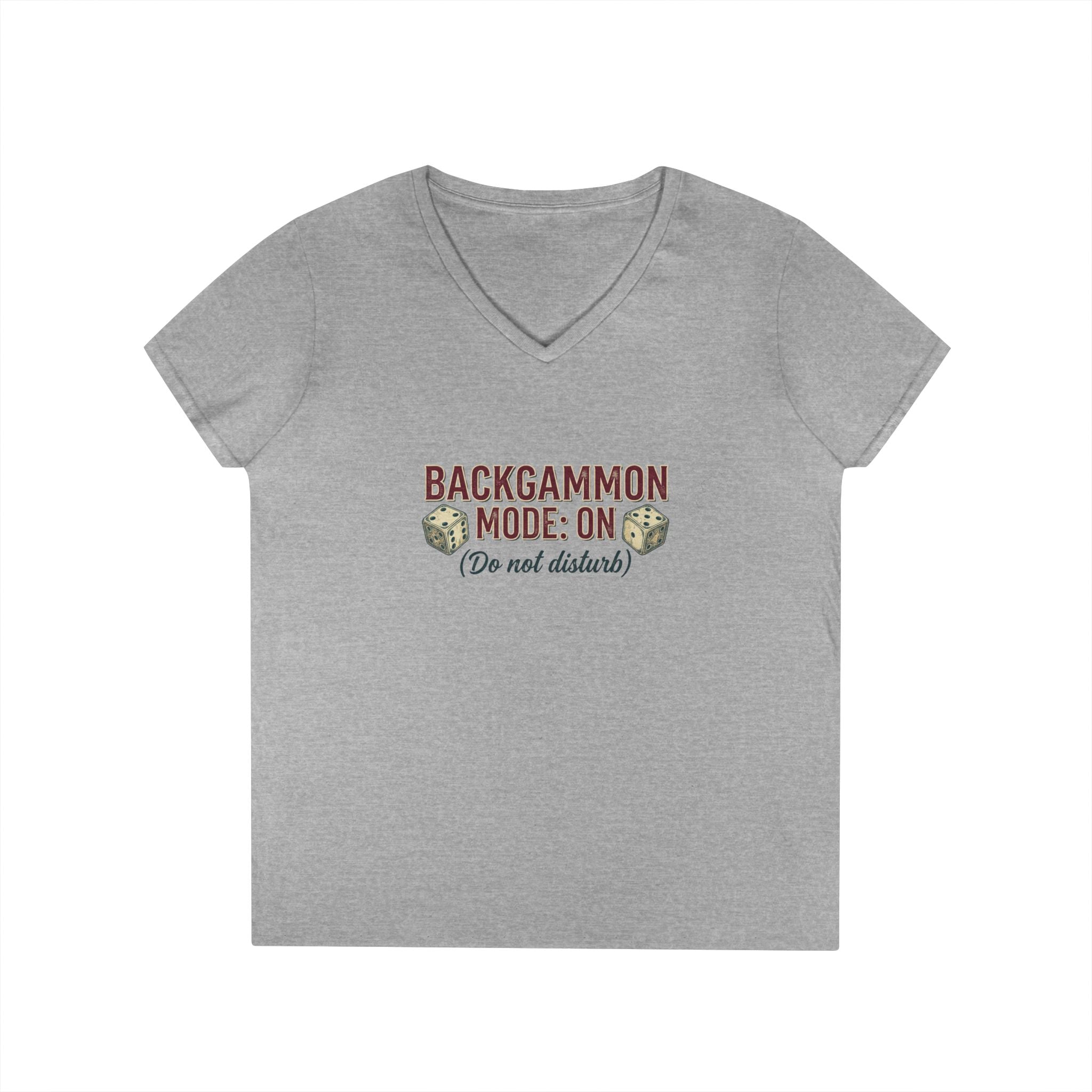 Backgammon Mode: On Do Not Disturb Ladies' V-Neck T-Shirt