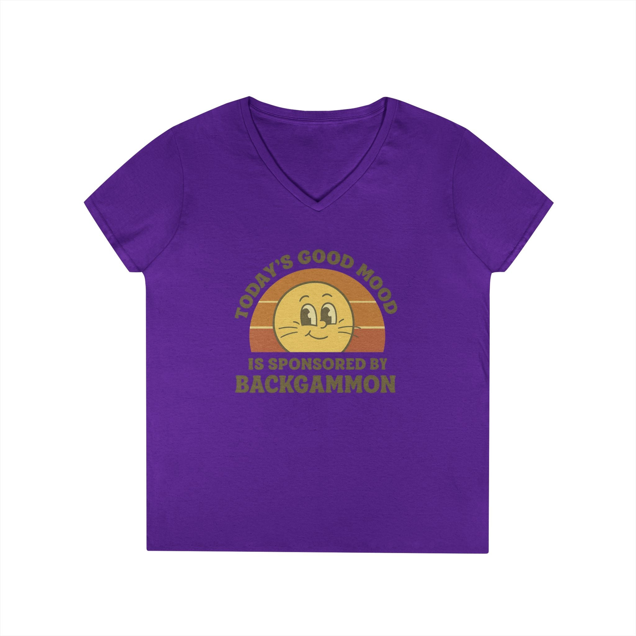 Today’s Good Mood Is Sponsored By Backgammon Ladies' V-Neck T-Shirt
