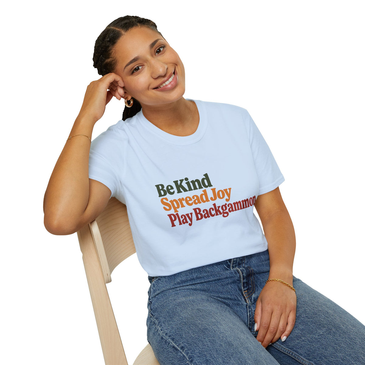 Backgammon T-Shirt — Be Kind Spread Joy Play Backgammon Tee