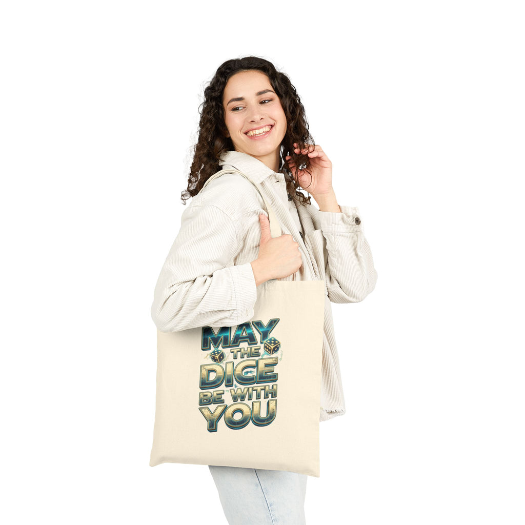 May The Dice Be With You Cotton Canvas Tote Bag
