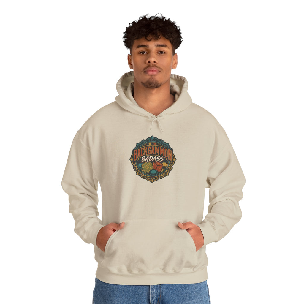 Backgammon Badass Unisex Heavy Blend™ Hooded Sweatshirt