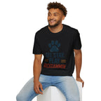Backgammon T-Shirt — "Sit. Stay. Play Backgammon" Paw Print Tee
