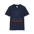Backgammon T-Shirt — "Sit. Stay. Play Backgammon" Paw Print Tee