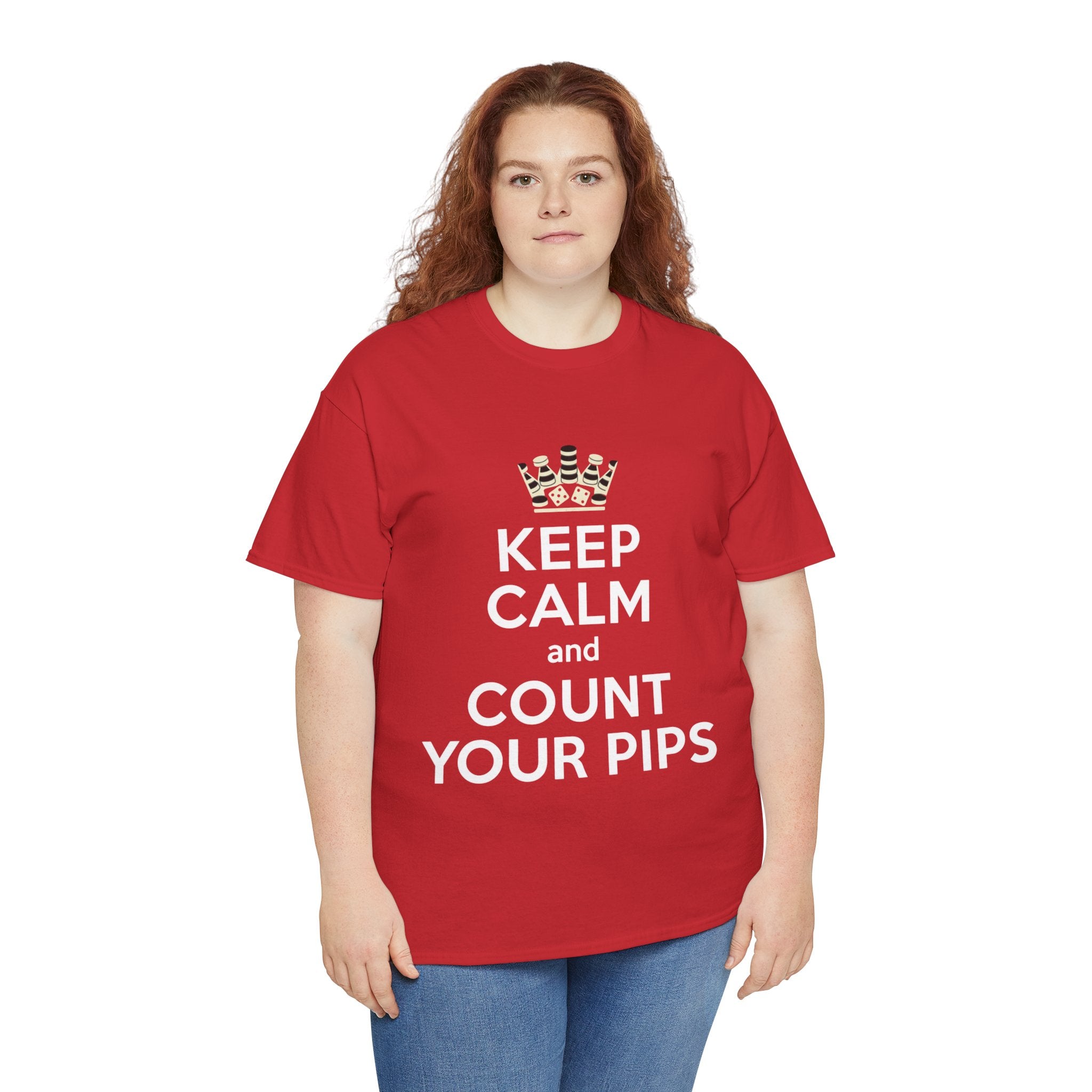 Keep Calm and Count Your Pips T-Shirt |Backgammon Inspired Tee