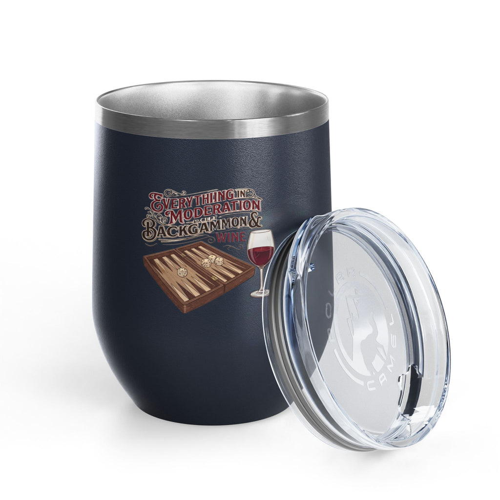 Everything In Moderation Except Backgammon And Wine Wine Tumbler Insulated 12oz