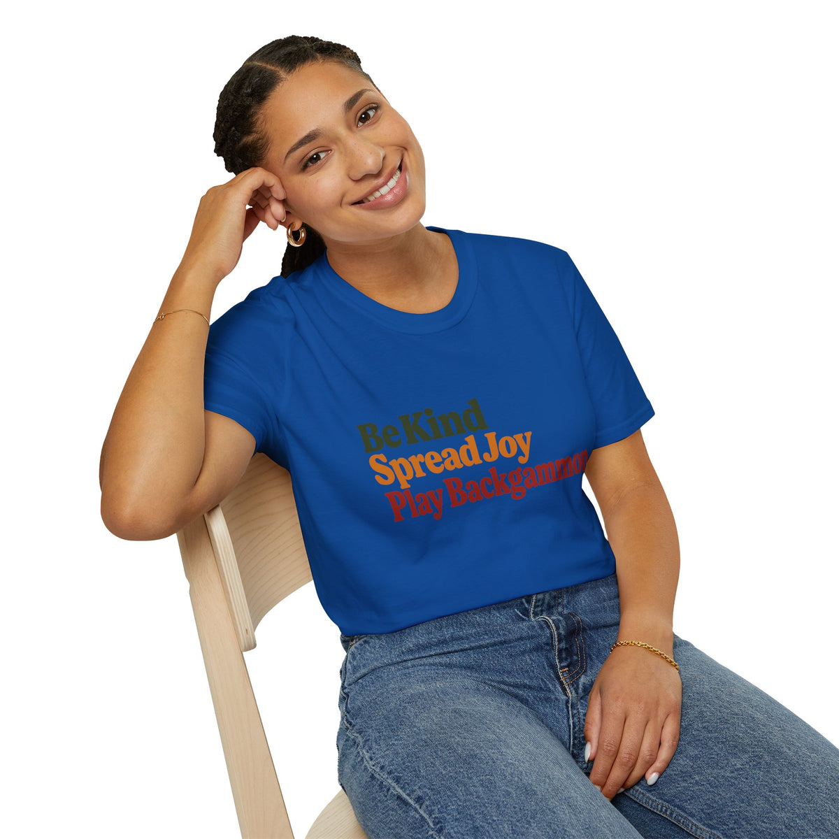 Backgammon T-Shirt — Be Kind Spread Joy Play Backgammon Tee