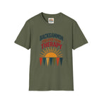 Backgammon Cheaper Than Therapy T-Shirt – Retro Sunset Board Game Tee