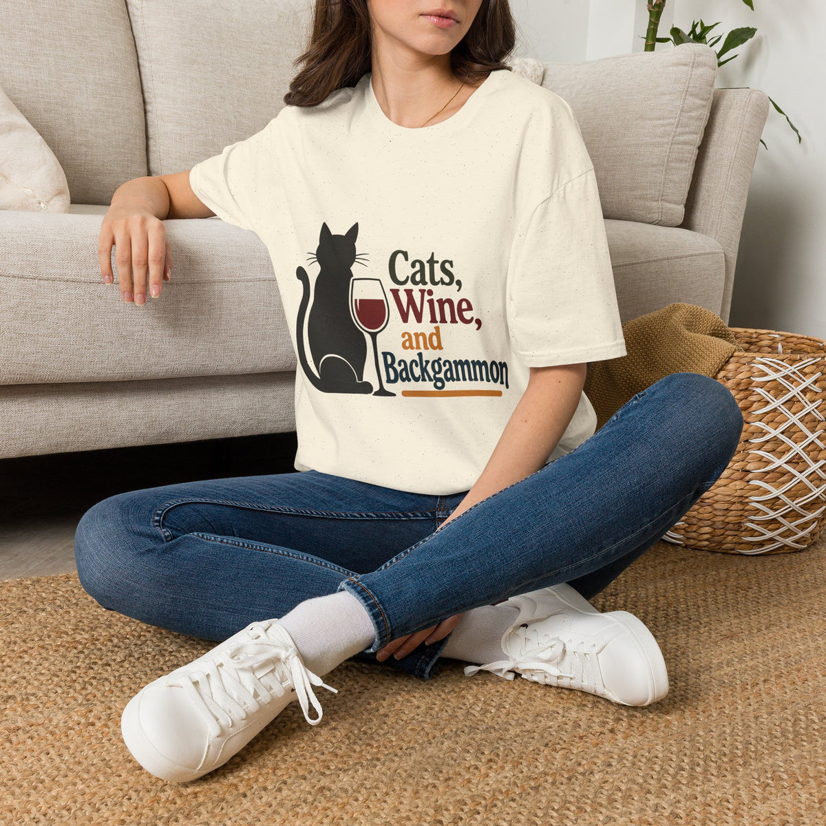 cats wine and backgammon 2 T-Shirt