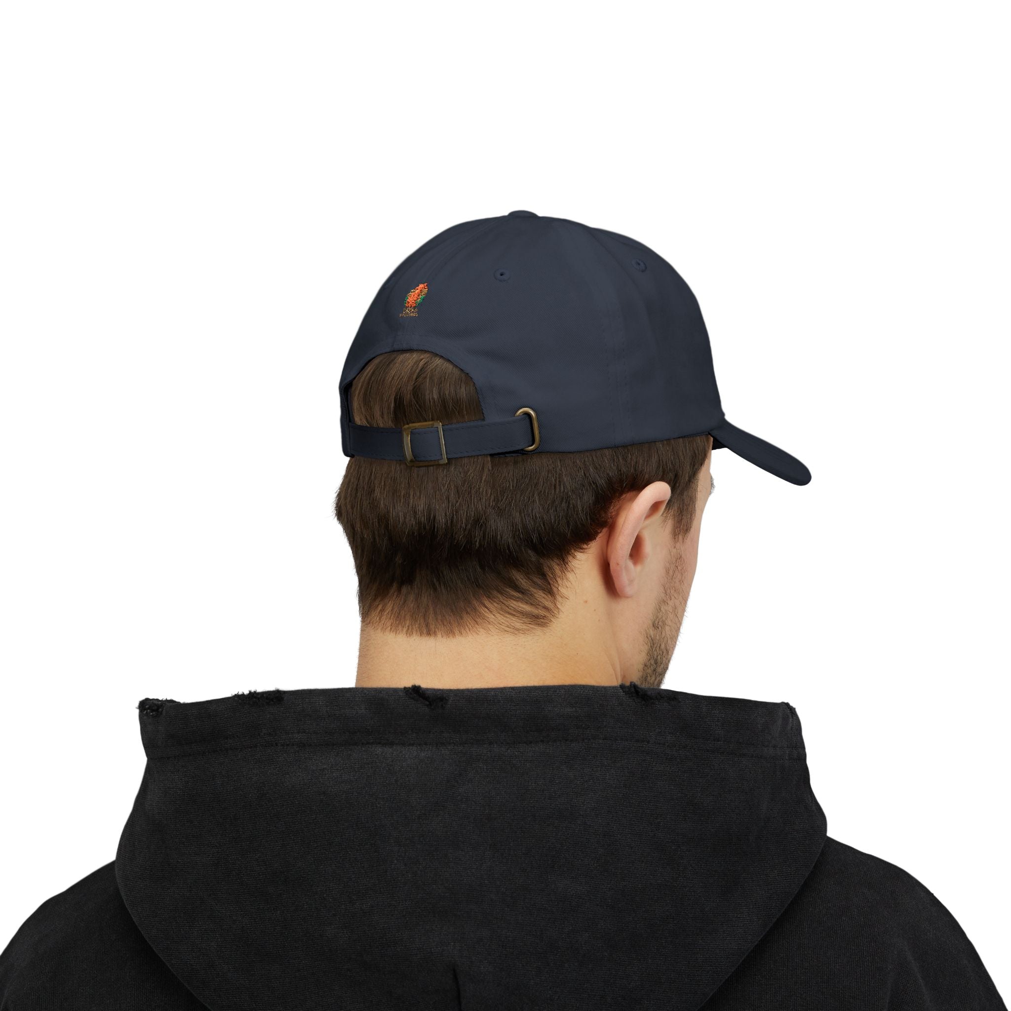 Cats & Backgammon Dad Cap — Retro Orange Cat Embroidered Baseball Hat