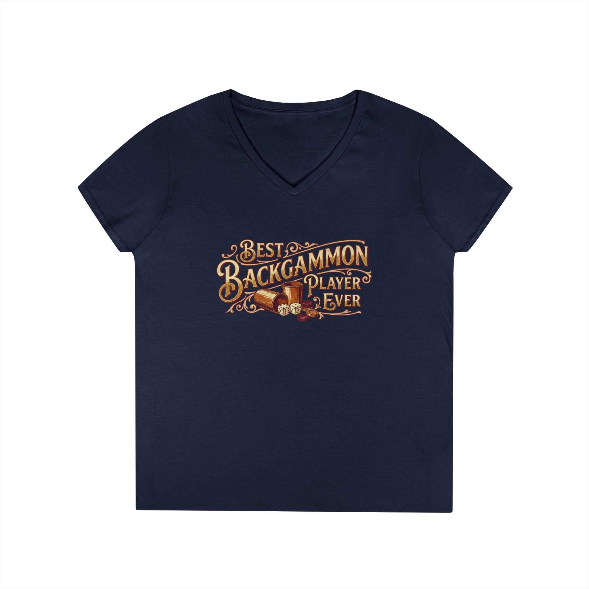 Best Backgammon Player Ever Ladies V-Neck T-shirt