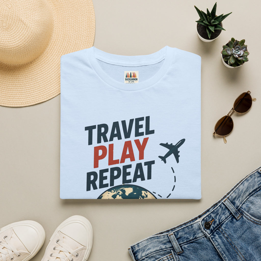 Travel Play Repeat T-Shirt – Backgammon