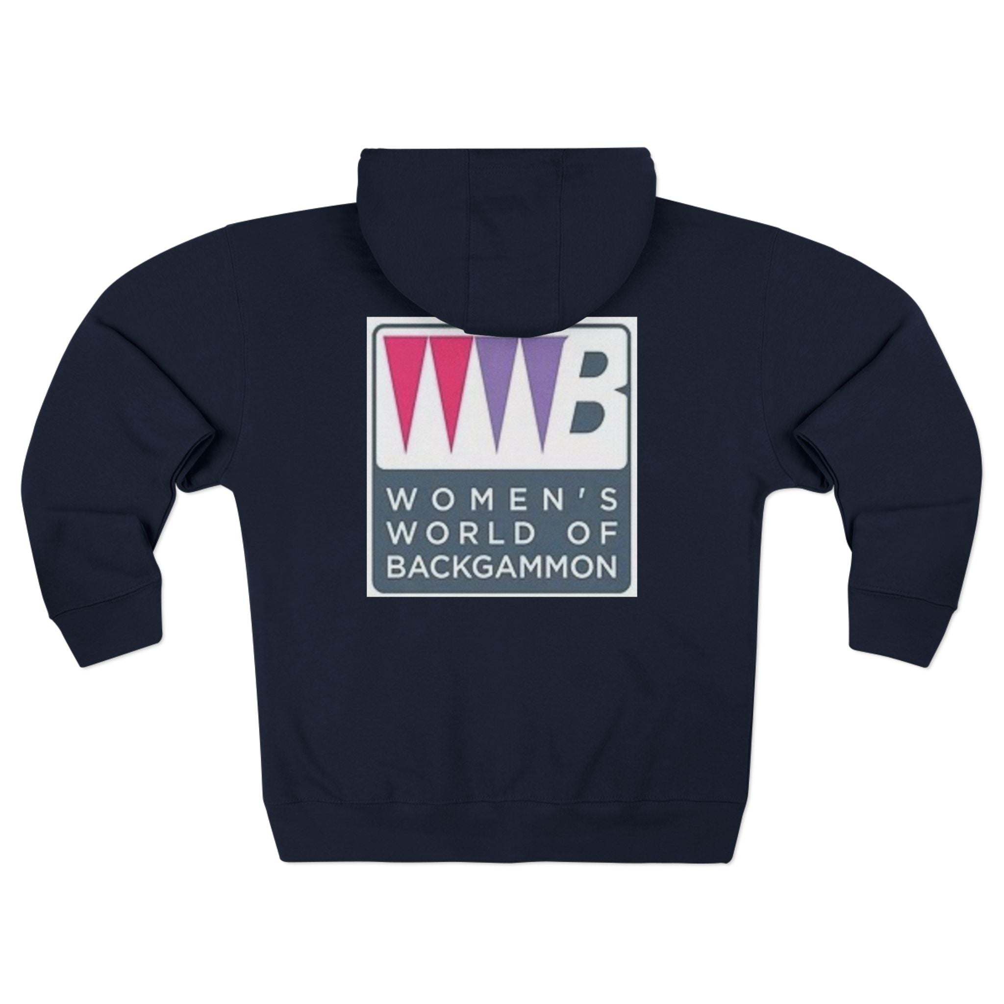 Women’s World of Backgammon Zip Hoodie — WWB Logo Zip-Up Hoodie for Players & Fans